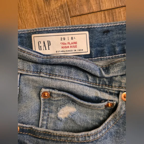 Gap Light Blue Flared Jeans - Picture 3 of 4